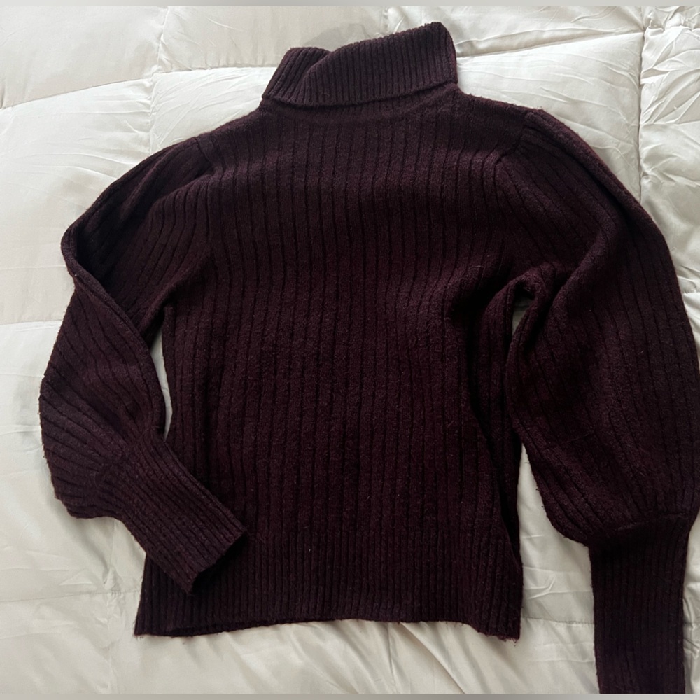 Elegant Burgundy Turtleneck Sweater